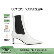 sergiorossisr女鞋srliya系列羊皮尖头高跟短靴