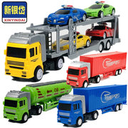 仿真儿童玩具车大卡车，货柜车集装箱油罐车工程，运输车男孩汽车模型