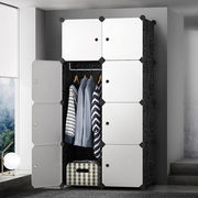 安尔雅简易衣柜塑料组装双人衣橱，现代简约组合单人卧室收纳衣柜出