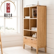 纯实木书架橡木书房储物柜书，柜橱环保展示架，置物架抽屉简单原木色