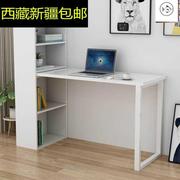 新疆时尚电脑桌书柜，组合书桌台式简约办公桌工作台写字