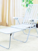 夏季椅折叠椅午休椅沙滩椅，竹椅躺椅睡椅靠椅，白色塑料椅椅子价
