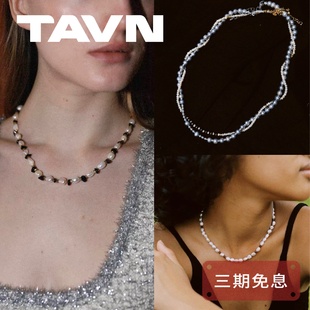TAVN waki巴洛克序曲/宝石/珍珠海/芝麻糖手工串珠项链毛衣链