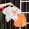 男宝宝夏季卡通短袖两件套2024洋气儿童半袖套装婴儿衣服薄款