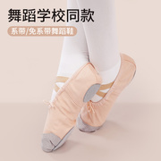 芭蕾舞蹈鞋儿童软底女童肉粉色，练功鞋中国舞小宝宝跳舞专用猫爪鞋