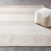 高档羊毛手工地毯印度进口轻奢耐脏简约现代客厅，沙发茶几卧室床边