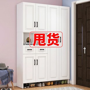 柜子欧式鞋柜家用门口大容量现代简约实木柜门厅柜隔断柜高柜