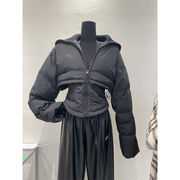 美拉德2024冬季小众重工设计短款收腰洋气显瘦羽绒棉服外套女