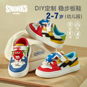 snorks宝宝板鞋儿童鞋，2024春秋季男童卡通，女童透气运动鞋