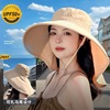 大帽檐防晒帽女2024遮脸披肩防紫外线夏太阳(夏太阳，)骑车遮阳帽子海边