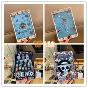 海贼王适用iPad卡通贴膜Pro前钢化彩膜air3迷你4/5/6动漫9.7/10.2