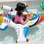 2023水上坐骑充气儿童坐圈游泳圈宝宝座圈婴儿飞机方向盘