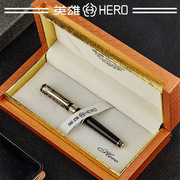 英雄1078亲吻金雕黑色铱金钢笔礼盒套装商务办公书法教师节送礼物