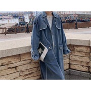 牛仔风衣外套女中长款2023韩版宽松时髦流行小个子大衣潮