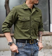 沾酱og-107加厚款衬衫，原版复刻外套，复古vintage纯棉衬衣男