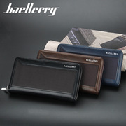 baellerry男士钱包大容量商务手机，包时尚(包时尚，)长款拉链零钱包欧美手包
