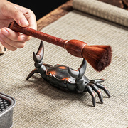 紫陶茶宠摆件家用可养创意，螃蟹个性茶玩复古茶桌，配件茶道工具支架