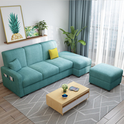 北欧布艺沙发床小户型储物沙发，三人客厅组合o整装多功能简约沙发