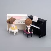 钢琴迷你家具屋摆可爱微缩娃娃，玩具过家家模型配件!儿童仿真乐器