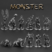 合金属怪物怪兽玩具兵人，模型成品礼物桌面游戏棋子摆件