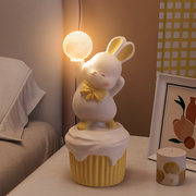 创意兔子台灯ins睡眠灯，可爱儿童房卧室床头灯，小夜灯兔年结婚礼物