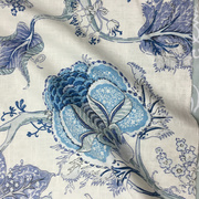 伊森艾伦美国进口面料，美式乡村田园窗帘，蓝色棉麻沙发布成品加工