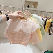 小童装女童针织衫开衫1一2-5岁半女宝宝洋气毛衣外套婴儿童春秋装