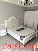 烤漆松木床欧式双人床软，靠背公主床1.5米1.8米实木床公寓床