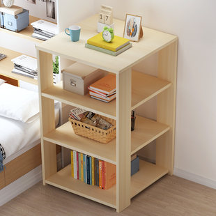 简易床头柜简约现代北欧床边小型收纳储物柜子卧室多层木质置物架