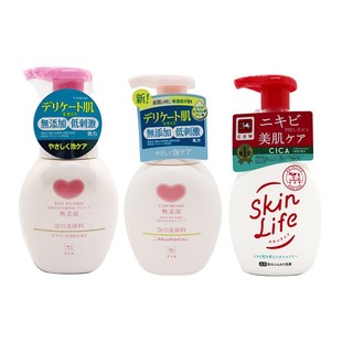 保税日本cow无添加洗面奶牛乳石碱低刺激儿童可用泡沫氨基酸洁面