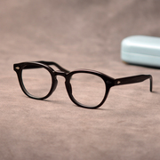 手工纯牛角眼镜架近视大脸潮德普同款牛角眼镜框诗乐林德伯格150