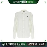 香港直邮poloralphlauren女士白色亚麻衬衫