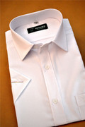 夏季男装免烫纯白色短袖商务，衬衫处理纯白色，半袖衬衫