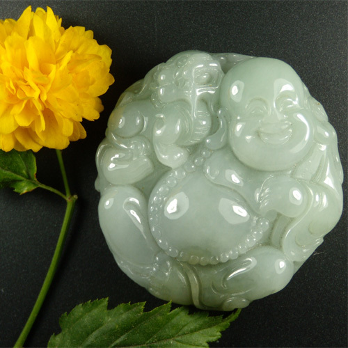 天然 翡翠挂件 笑佛吊 坠A货/ 饰品 翡翠 专柜正品|ruв категории ювелирные изделия/алмаз/жадеит/золото, Джейд (новый), монисто - от Buy2taobao.com для оказания профессиональной услуги покупки агента Taobao