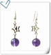 N10紫水晶星星耳环-可免费换成不用穿耳洞的耳夹