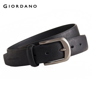 2012 new stock recommendation Giordano belt men's exquisite Plaid brushed steel buckle belt 01131507