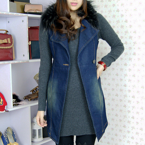 【多图】<em>秋冬</em>牛仔<em>长款马甲</em> - <em>秋冬</em>牛仔<em>长款马甲</em>