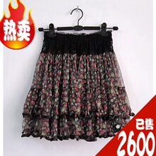2011秋冬裙子碎花短裙 打底裙蓬蓬裙蛋糕裙半身裙 女裙纱裙蕾丝裙