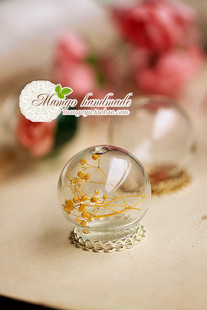  mangohandmade.吊坠款玻璃罩子 水晶玻璃球 DIY手工饰品材料配件