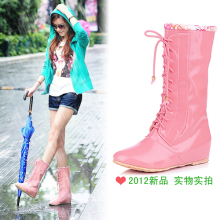 2012夏款雨鞋 女鞋 内增高雨靴 花色内衬 可定做大码b002