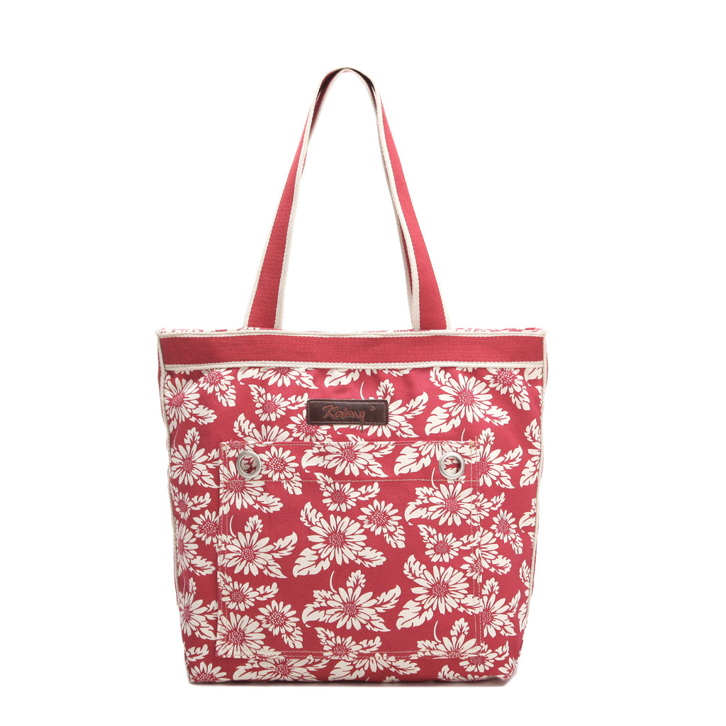 J正品 <span class=H>卡唐</span> 2011新款时尚花朵可爱淑女休闲帆布包大容量单肩包