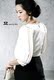 韩版白色丝绸面料可爱上衣