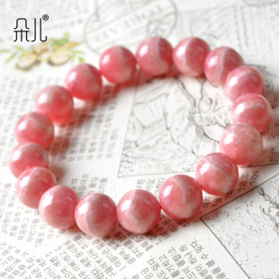  朵儿正品 天然水晶宝石 红纹石手链11.5mm实物拍摄