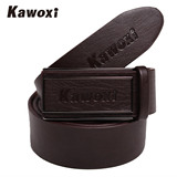【kawoxi】品牌男士高级皮带A级头层牛皮板扣真皮皮带
