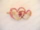 [新光饰品]粉红心连心发夹 施华洛世奇水钻