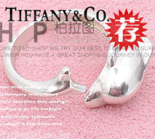 Tiffany plata de ley 925 delfines anillo cajas de la joyería de regalo