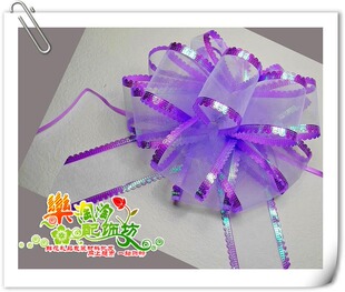  皇冠！5CM外贸雪纱球花◆礼品包装/汽车拉花/婚庆用品/圣诞装饰