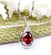 天然南非石榴石吊坠（含银链）