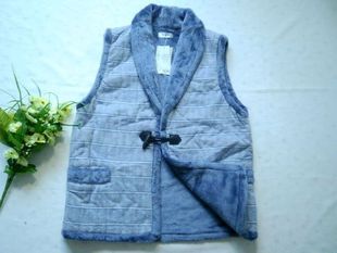 促销 出口日本/<em>内销</em> 男款 保暖家居毛<em>马甲</em> 二色