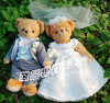 3 结婚熊婚纱泰迪熊结婚情侣熊车头公仔对熊结婚送支架